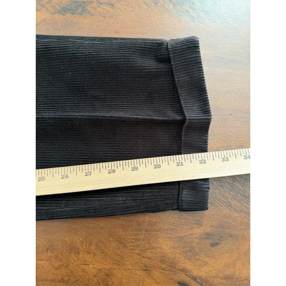 Polo Ralph Lauren Pants Mens 36x34 Black Corduroy Pleated‎ Cuffed Dress Straight